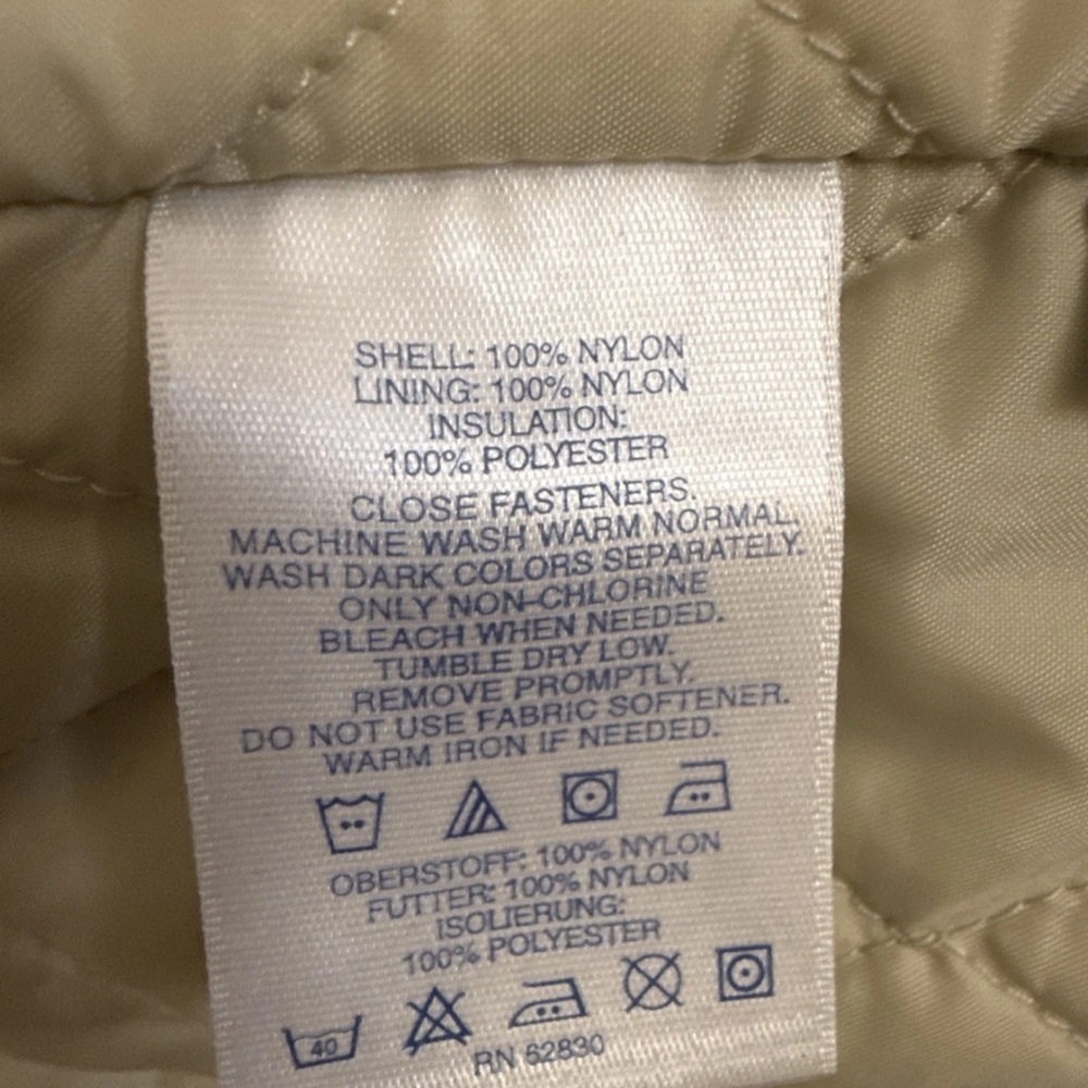 Lands End AquaCheck Insulated Jacket Tan Waterproof Coat XXL 50-52 NWOT - Picture 5 of 11